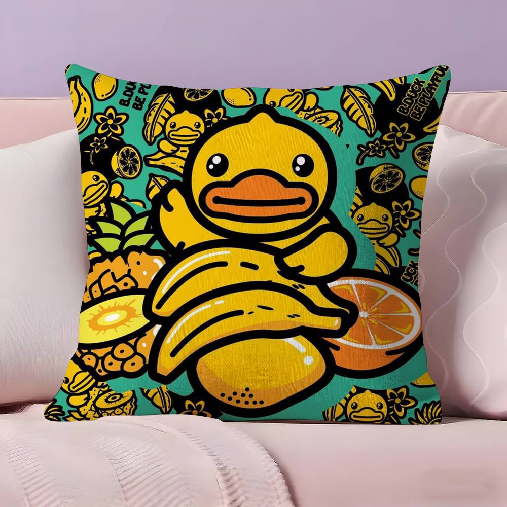 F-Fashion design B-B.D-DuckKK Pillow Case Anti-dustmite Pillowcase Invisible zipper silky short plush Sofa cushion cover