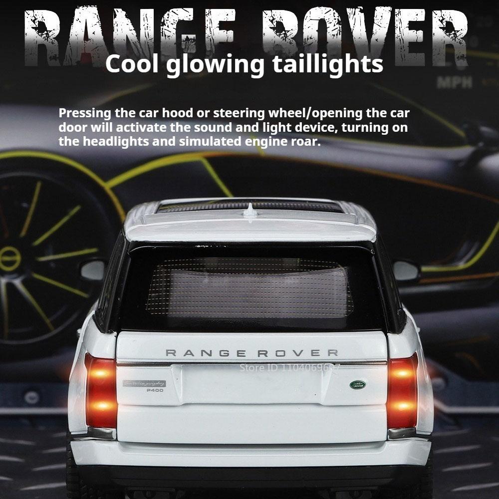 1:24 Scale Range Rover Defender Car Model Toy Alloy Diecast Rubber Tires Off-road Vehicles Models Toys Collectible Ornaments