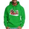 Men's Casual Sports Hooded Pocket Christmas Print Long Sleeve Sweatshirt