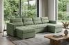 Großes Schlafsofa in U-Form Varius BIG mit Schlaffunktion, 3 Bettkästen, Bouclé-Struktur, Family Meble