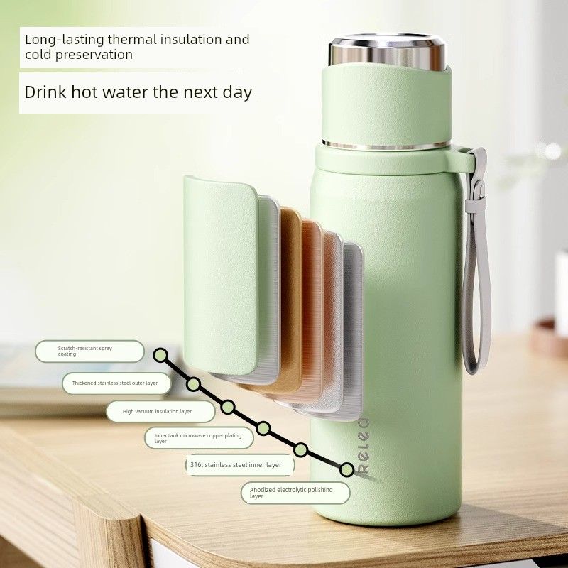 Biological Large Capacity Vacuum Cup Women Outdoor Portable Water Cup Good-looking Stainless Steel Kettle Water Cup for Men