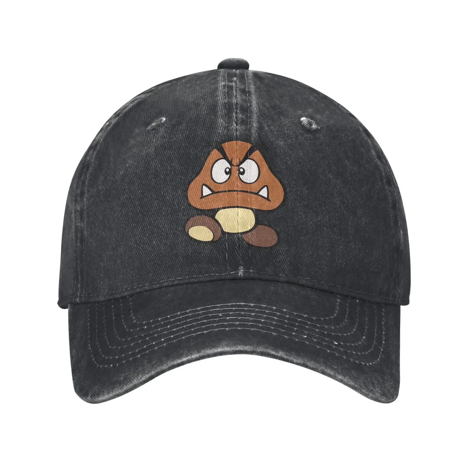 

Super Marios Goomba Men Women Baseball Cap Distressed Denim Hats Cap Vintage Outdoor All Seasons Travel Adjustable Fit Sun Cap as shown