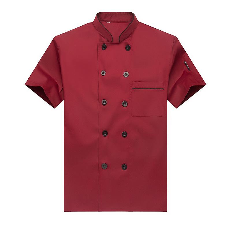 Wear-resistant Hotel Restaurant Catering Kitchen Outfit Summer Lightweight Men's Chef Uniform