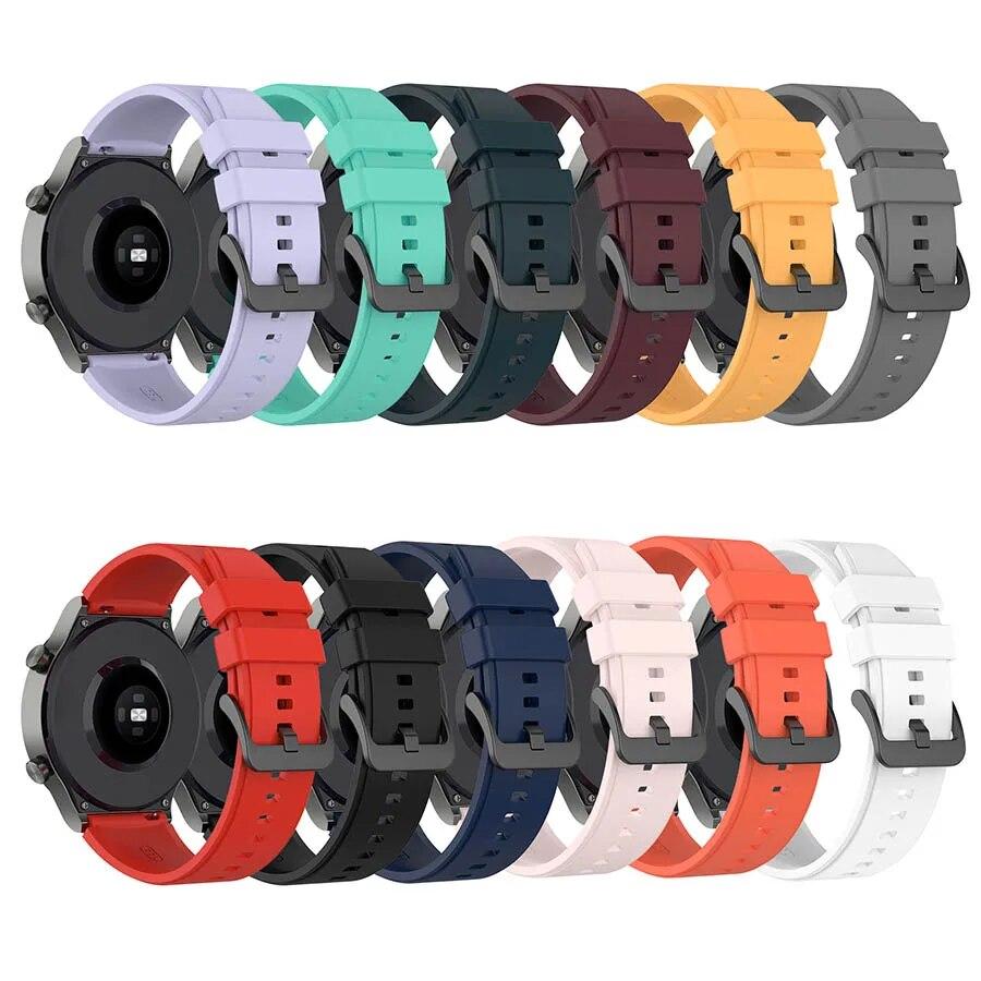 22 mm offisielt silikonbånd for Huawei Watch Gt 2 GT 3 Pro Sportsklokkebånd for Huawei Gt2 GT3 Pro håndleddsstropper Bytt ut armbånd