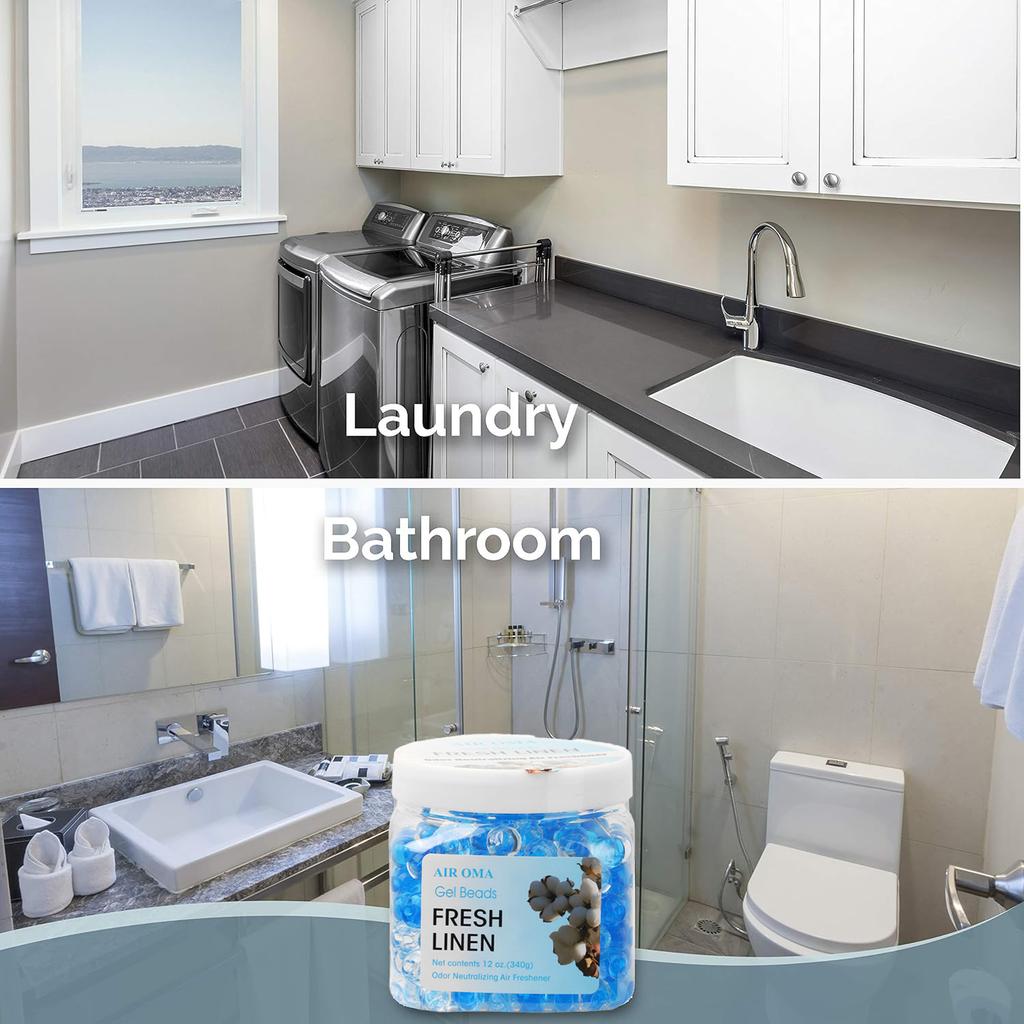 340g Odor Eliminator Gel Beads - Air Freshener - Eliminates Odor In Bathrooms, Cars, Boats, RVs & Pet Areas