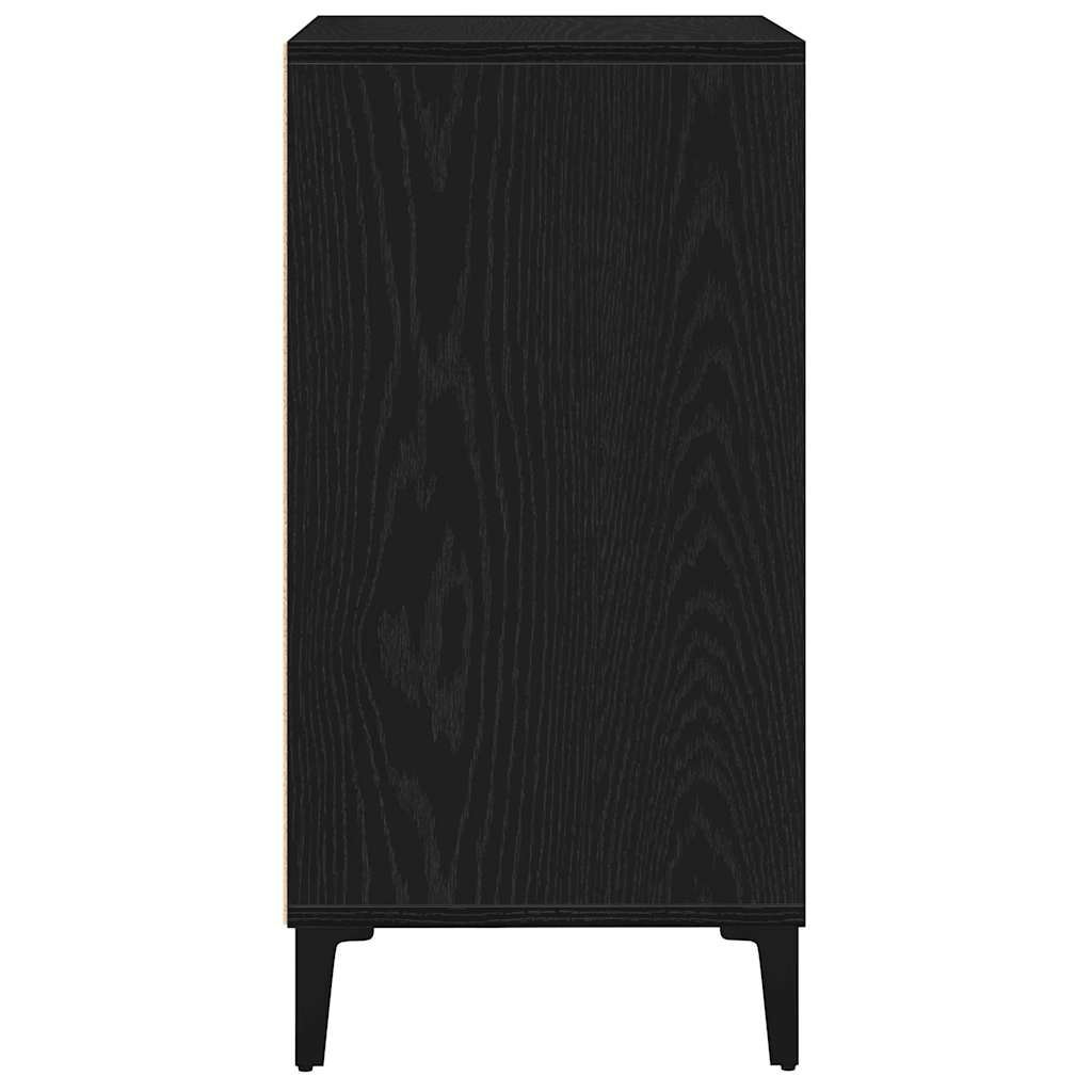 Sideboard in Black Oak Look 57 x 35 x 70 cm Engineered Wood