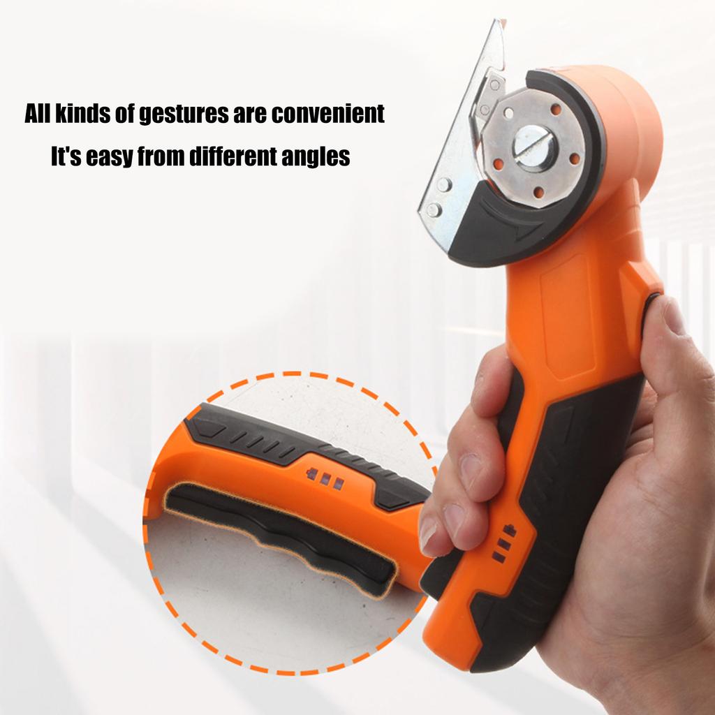 Cordless Electric Fabric Scissors Lithium Powered Cloth Cutting Machine For Fast Textile Trimming With Safety Guard