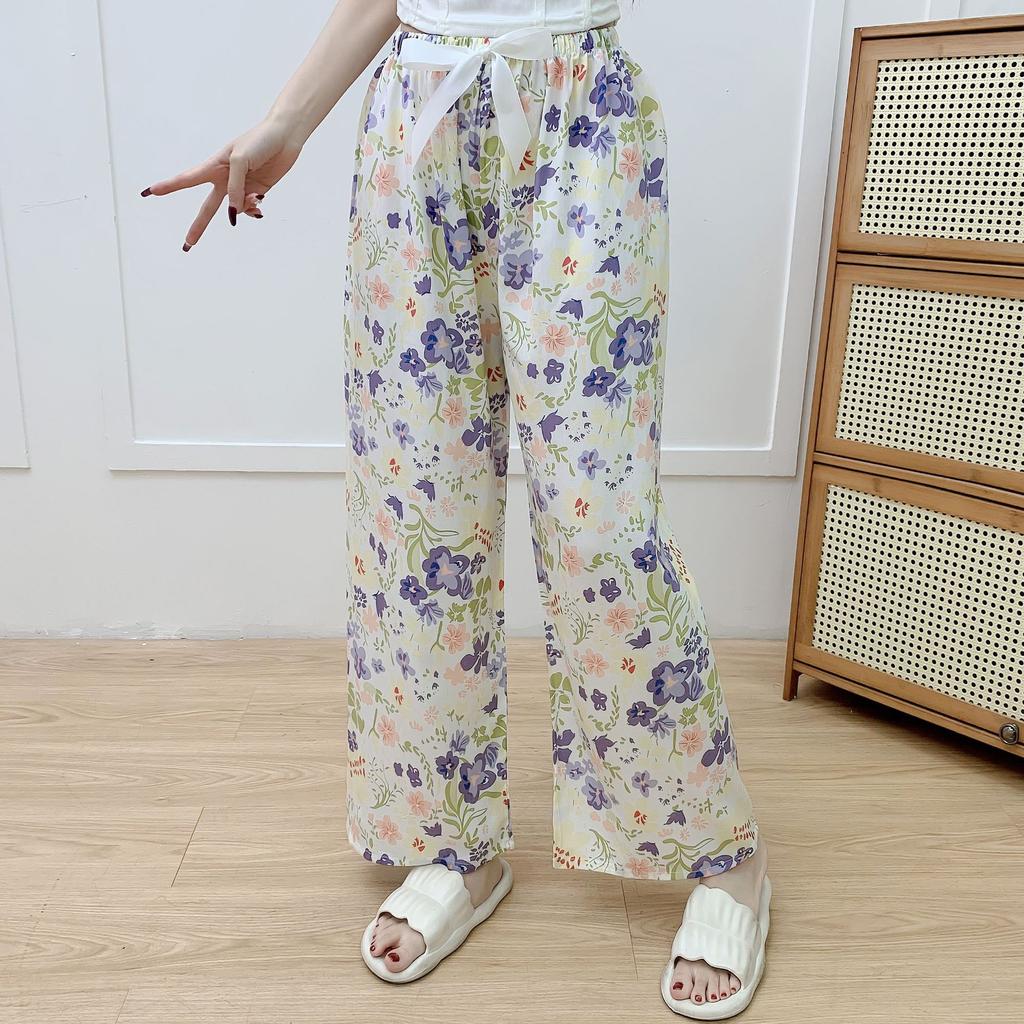 Cotton Silk Pajama Pants for Women, New Summer Style, Thin Cotton Casual Pants, Can Be Worn Outside, Large Size Home Pants