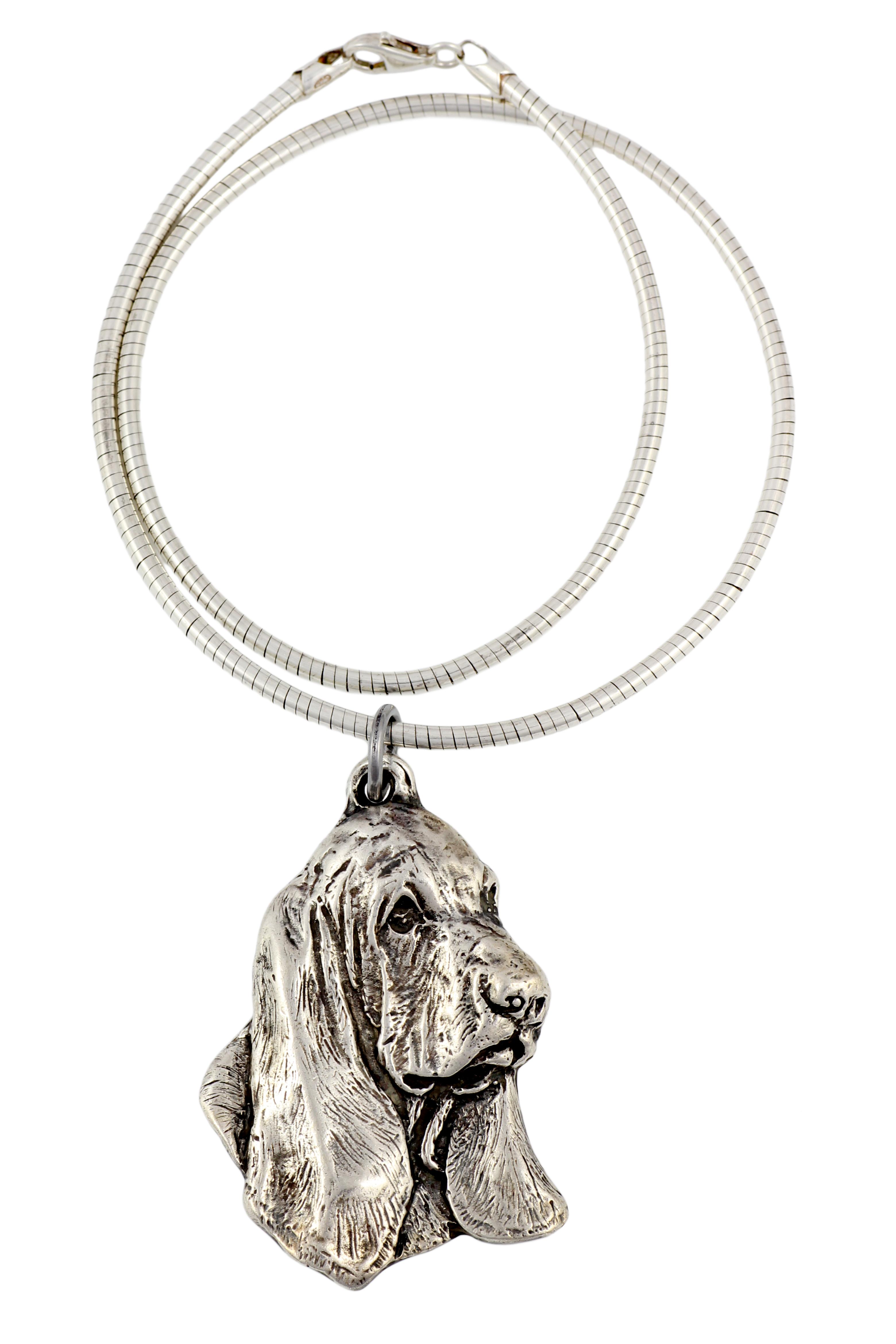 

Basset Hound II - Dog necklace, unique jewellery for the dog fan, unique adder pendant by Art-Dog brand