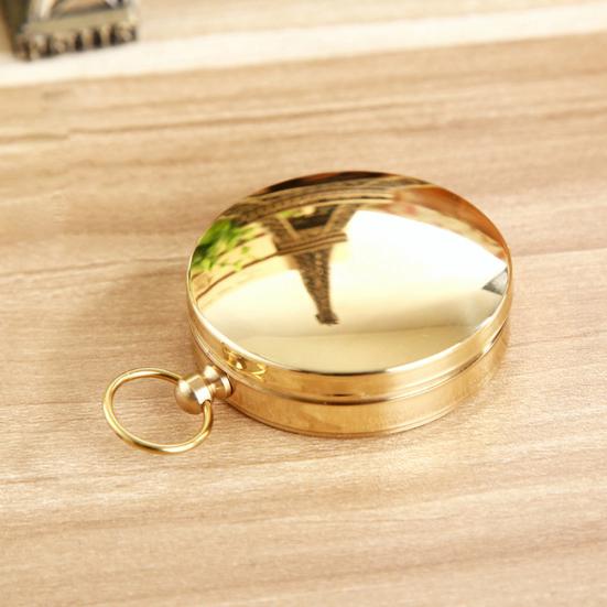 Vintage Copper Flip Outdoor Navigation Luminous Travel Camping Pocket Compass