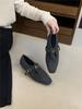 Xiaoxiangfeng camellia Mary Jane shoes thick heel fluffy shoes velvet T-button single shoes