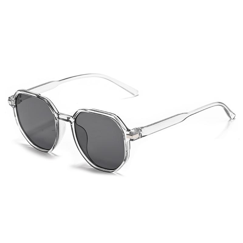 New summer high-end facial small polygonal large-frame sunglasses for women ins street photography sunscreen sunglasses for men