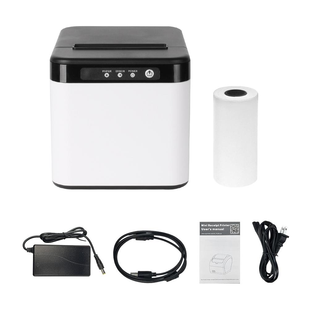 

80 мм чековый принтер ESCPOS Термопринтер Настольный прямая печать USB+LAN соединение Высокая US