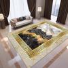 Chinese Style Gold Large Living Room Carpet Home Decoration Luxury Washable Coffee Tables Mat Light Luxury Lounge Rug Non-slip