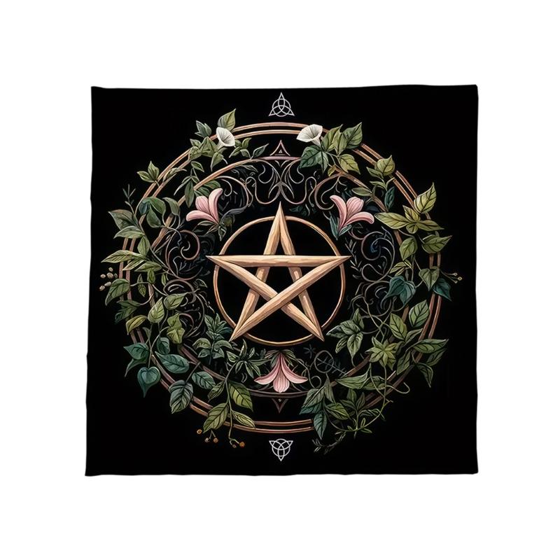 Divinations Tablecloth Star Plant Astrology Tarots Card Tablecloth Altars Cloth Divinations Board Game Accessory
