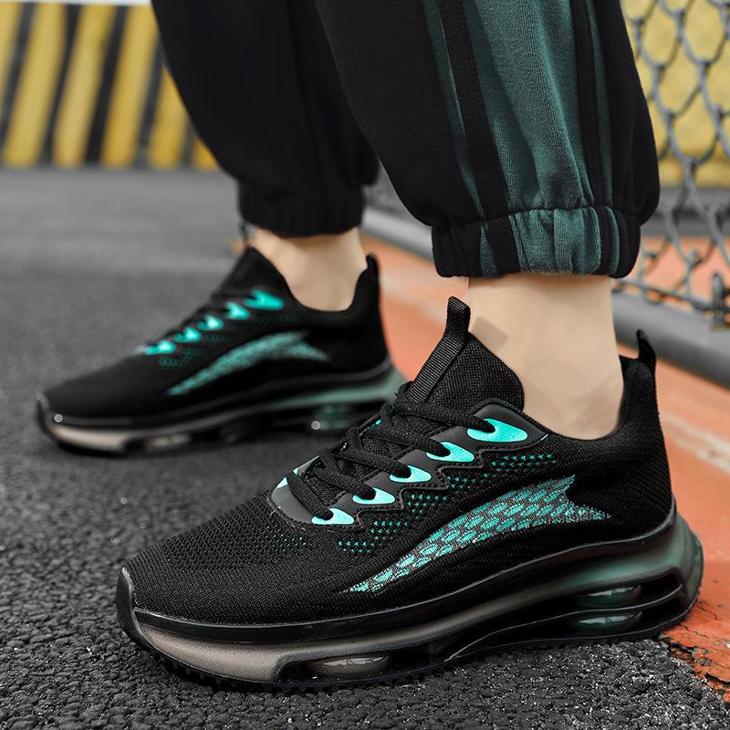 

Универсальная новая мужская спортивная обувь с плетением из мух, молодежная удобная обувь Forrest Gump с сетчатой поверхностью, летняя дышащая повседневная мужская обувь 39