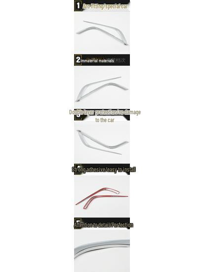 GL8 Front Fog Light Eyebrow Trim: Fits 16 Models, Chrome-Plated Bumper Modification.