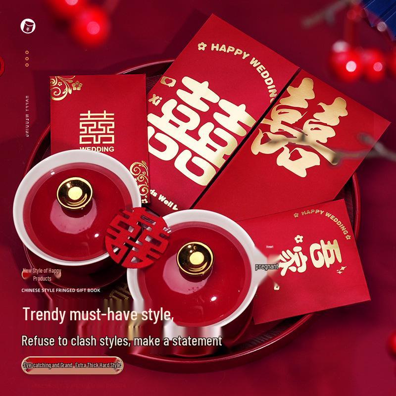 Happy Wedding Red Envelopes - New Style, Various Sizes for Engagement and Celebrations