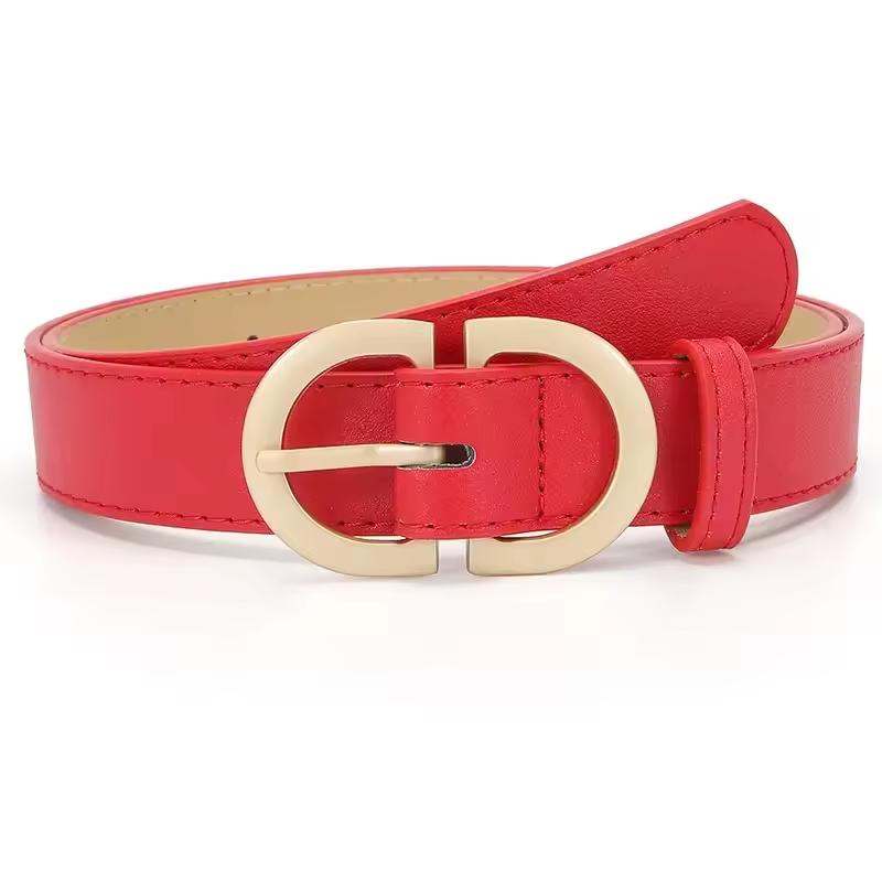 Women's Belt Fashion Pin Buckle Thin Belt Genuine Luxury Soft Belt Women With Cargo Pants Jeans Windproof Belt Pu Leather Belt