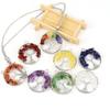 Silver Hand-Wound Colorful Crystal Gravel Tree Root Tree Of Life Pendant Necklace N112
