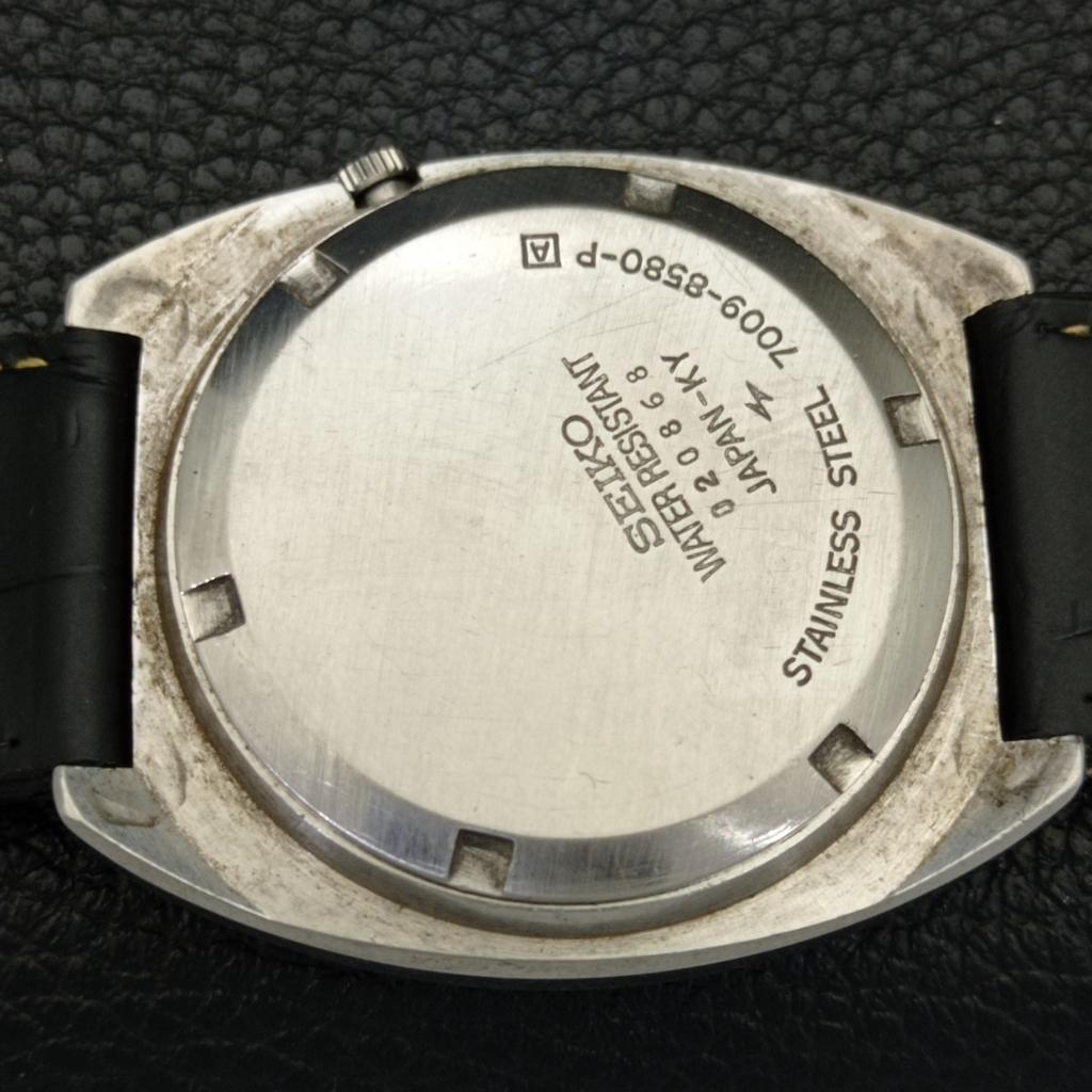 SEIKO 5 AUTOMATIC VINTAGE JAPAN MENS ARABIC BLUE COLOR DIAL WATCH a701376-5 R206a-a701376