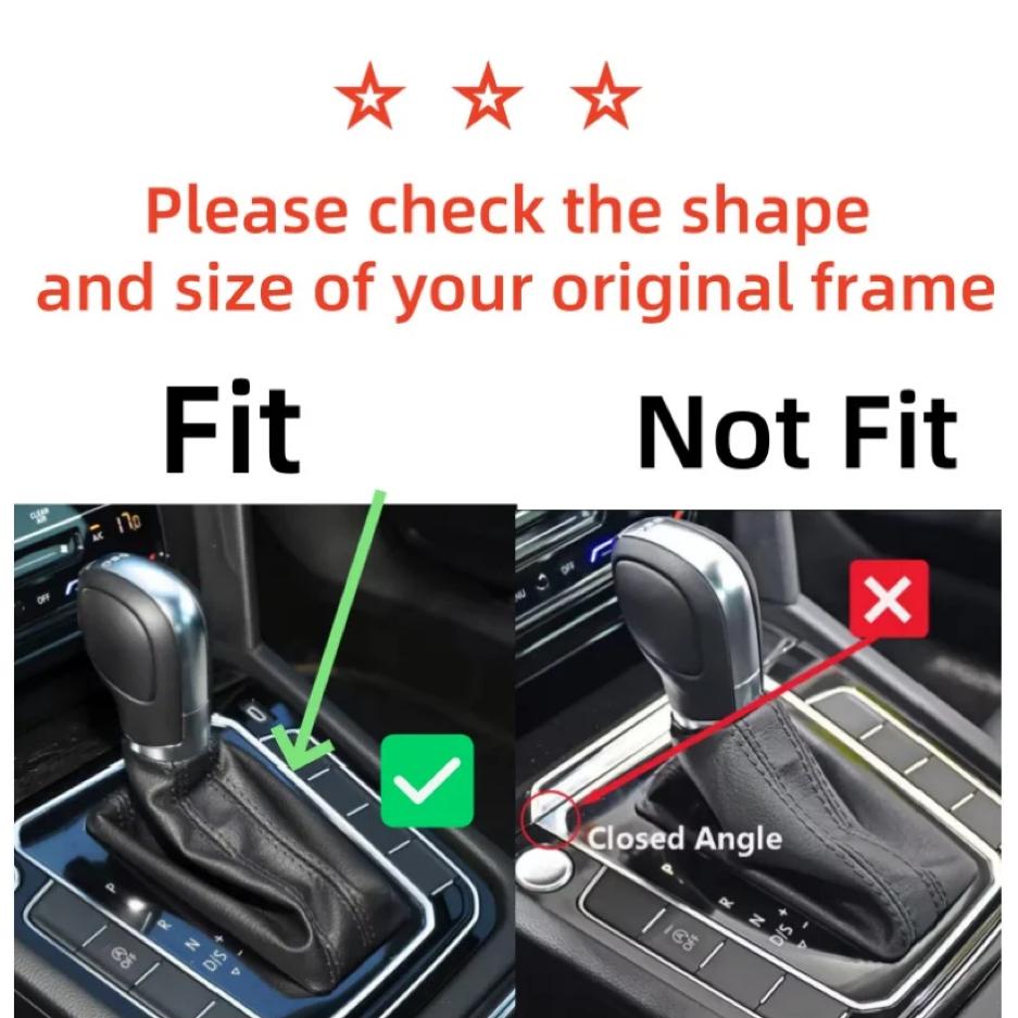 Automatic Car For Volkswagen Passat B8 2016-2018 Gear Shift Knob Stick Pen Lever Shifter Gaiter Boot Collar Silver Frame Cover