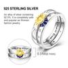 Authentic copper Rings Sparking Zircon Ring Popular LOVE Wedding Rings Ideal For Women Engagement Jewellery Anniversary