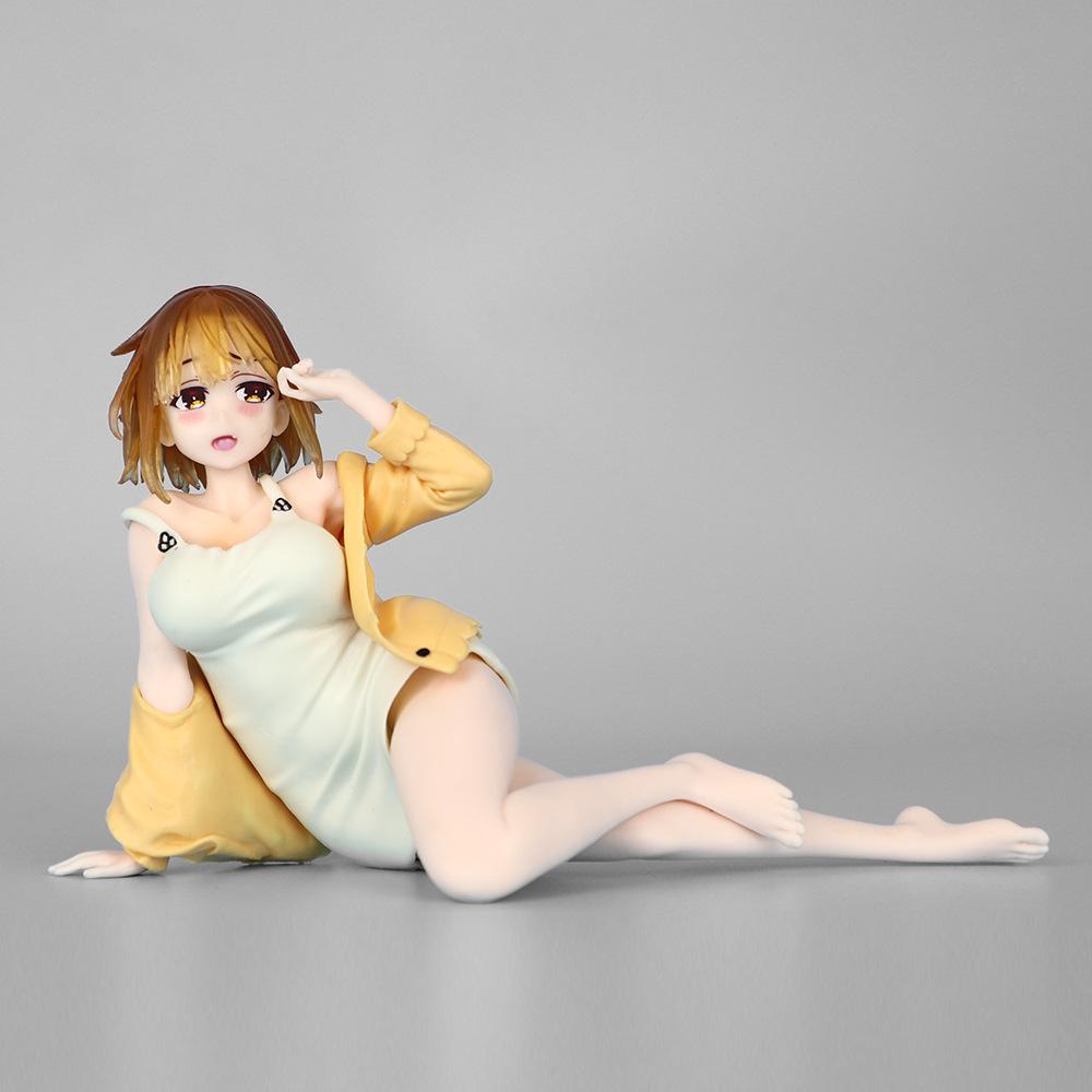 Risa s Atelier: Cross-border New Noodle Pressing Pose Beautiful Girl Car Dashboard Ornament Figure