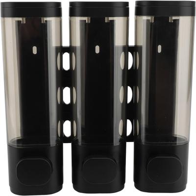 300ml Container Shampoo Conditioner Dispenser Wall Mounted 3 Chamber Dispenser For Toilet