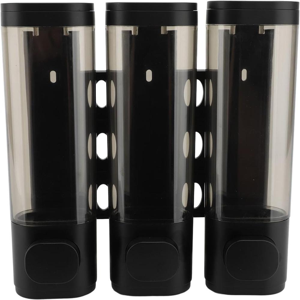 No Drill Shower Soap Dispenser 300ml Container 3 Chamber Dispenser For Hotel