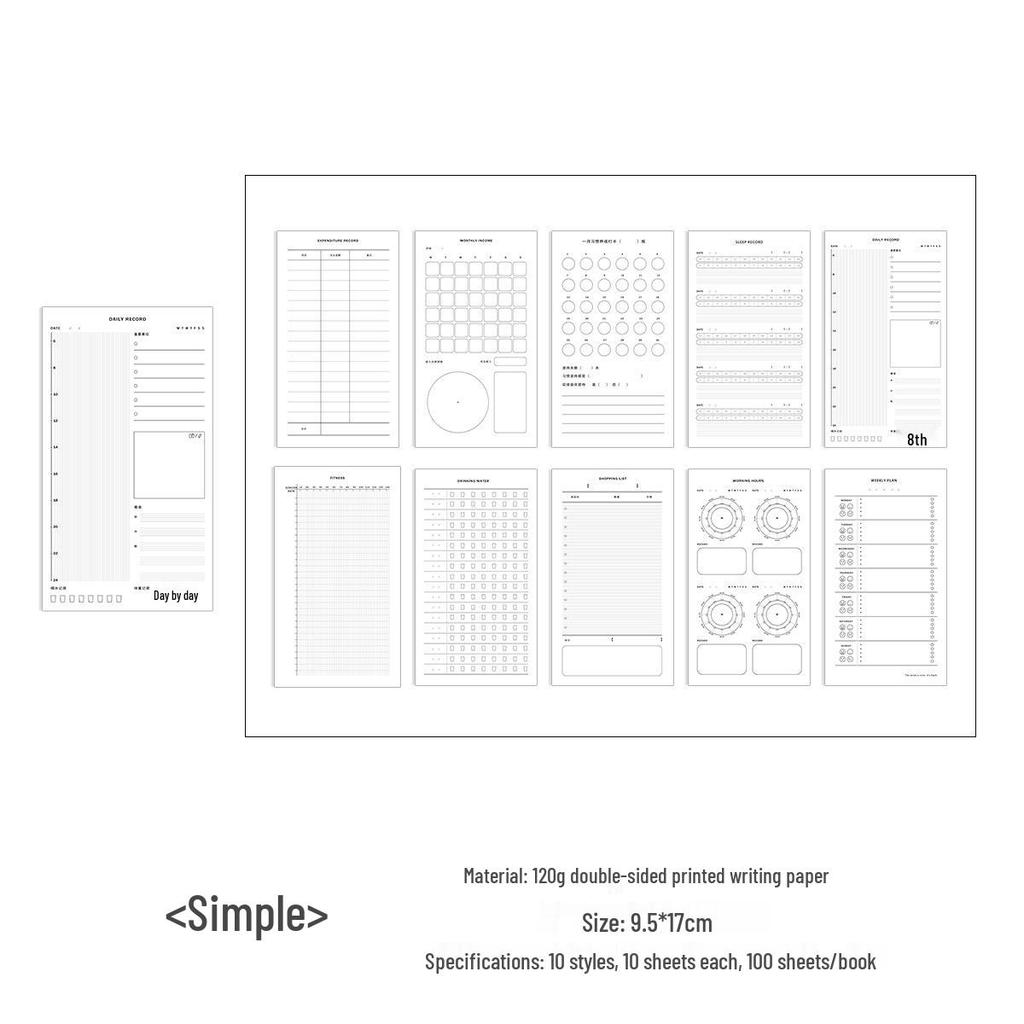 Super Thick Dot Pattern Sticky Notes for Journals - Non-Adhesive Collage Paper, M5 Inner Pages, Book Planner