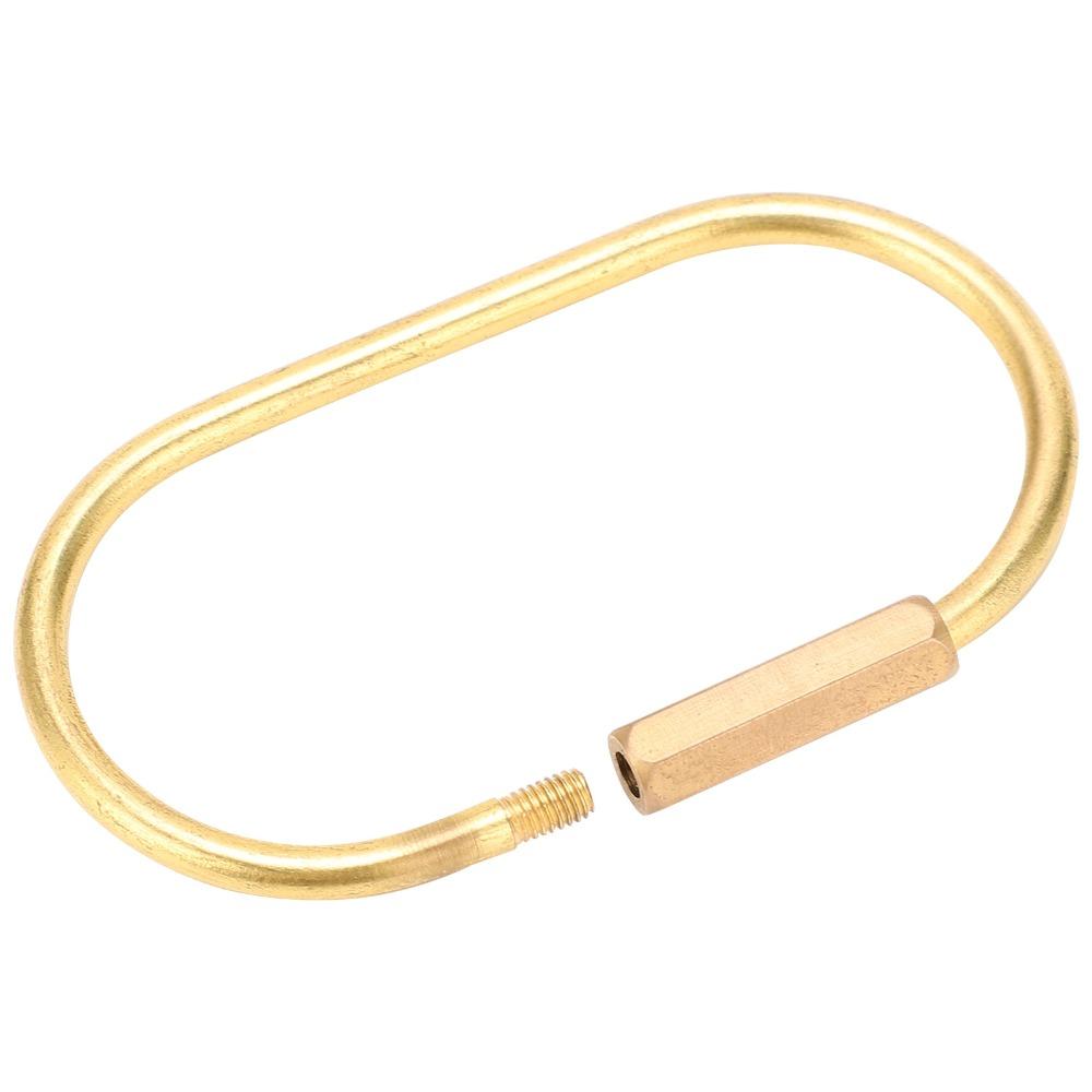 6 Pack Oval Key Ring Holder Brass Carabiner Key Organizer Screw Lock Keychain  Everyday Carry