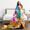 Aladdin Jasmine Cartoon Blanket  Warm Fluffy Plush Throw Blanket For Couch Bed Decorative Flannel Bedspread Bed Cover