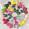 1/3PCS PU Leather Cherry Keychain - Simulated Fruit Heart Pendant DIY Bag Hanging Decoration Cute Key Ring Accessories