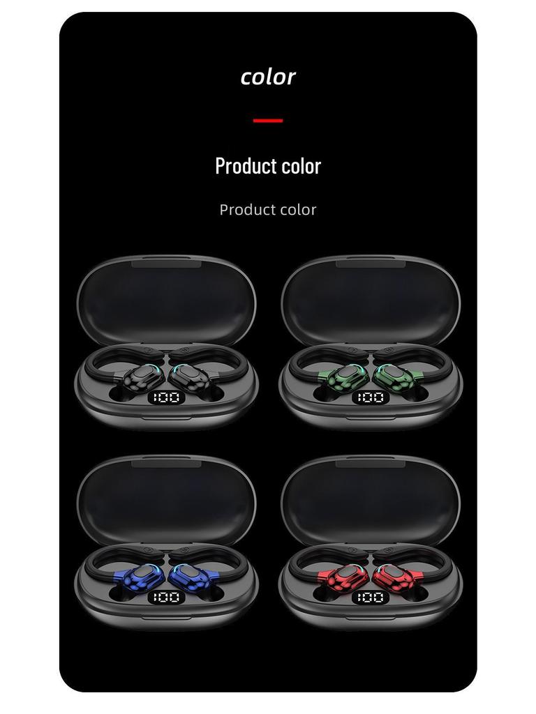 Wireless TWS Bluetooth Earphones: Noise-Cancelling, Over-Ear, Sweatproof, with Charging Case for Sports
