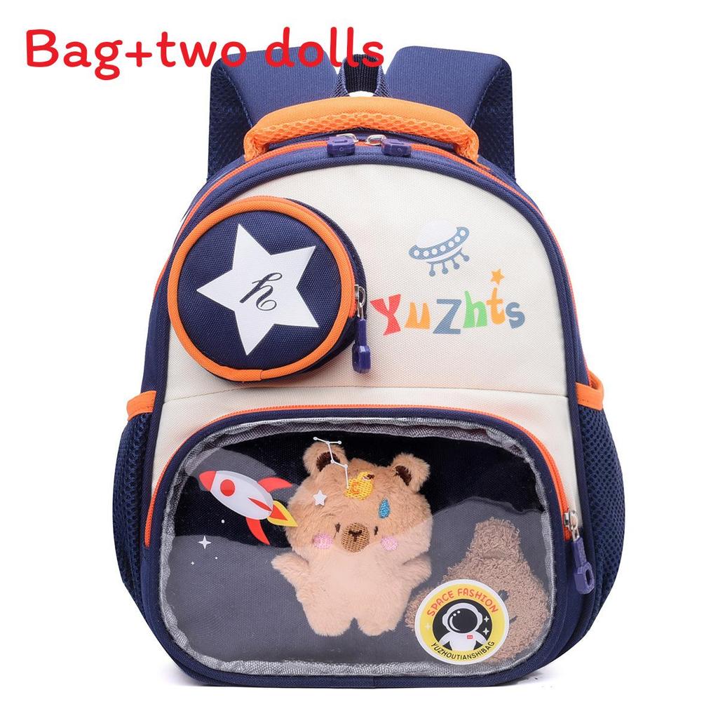 Kids School Backpack With Cartoon Design For Toddler Preschoolers Kids Backpack With Curved Shoulder Straps