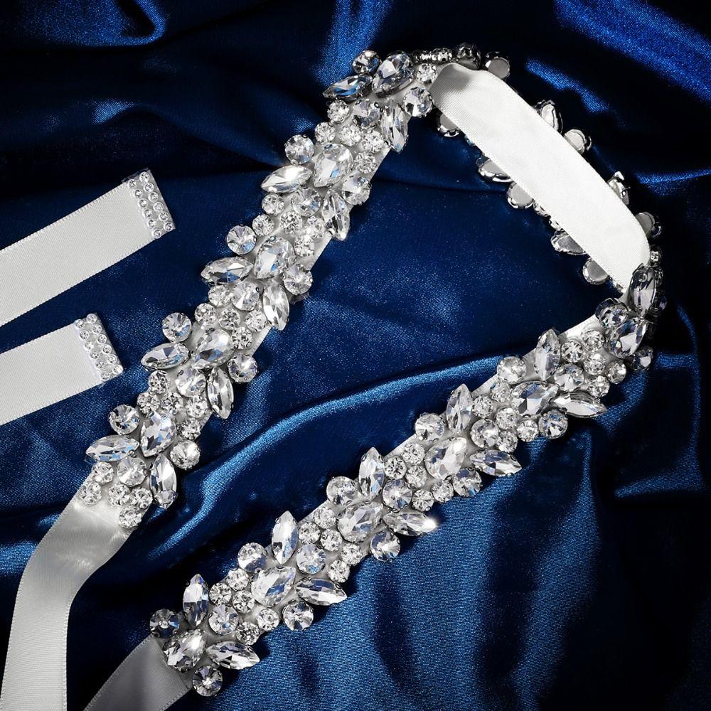Satin Bridal Belt Crystal Pearls Prom Dress Belt Bridal Sashes Dress Belts for Women