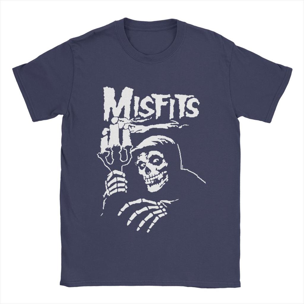 Herren T-Shirt Misfits Lustig Reine Baumwolle T-Shirts Kurzarm T-Shirt Rundhals Kleidung Übergröße