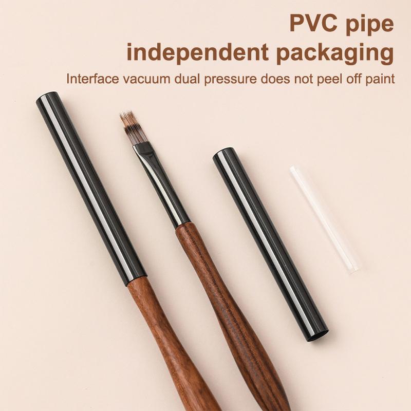 Round Wood Handle Nail Ombre Brush Nail Art Painting Pen Brush Uv Gel Polish Gradient Color Acrylic Nail Drawing Pen