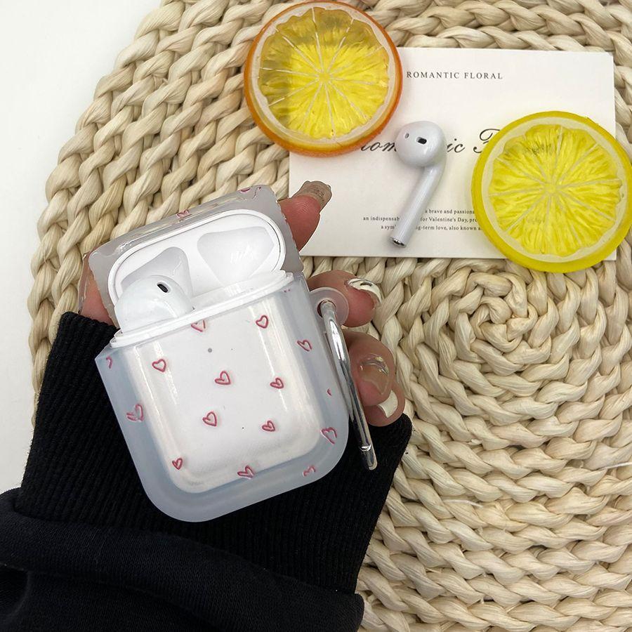 Simple love Apple Bluetooth headset protective cover earphone case is suitable for Apple 1st generation/1st generation wireless earphone cover