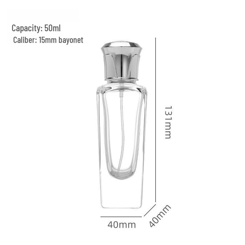 50ml Clear Irregular Glass Perfume Spray Bottle - Empty Decanter