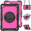 Contrast Color Rotating Stand Case with Strap for Samsung Tab A9 Plus X115