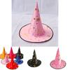Halloween Hat For Children And Adults Magical Wizard Hat With Golden Embroidery And Five-pointed Star Design