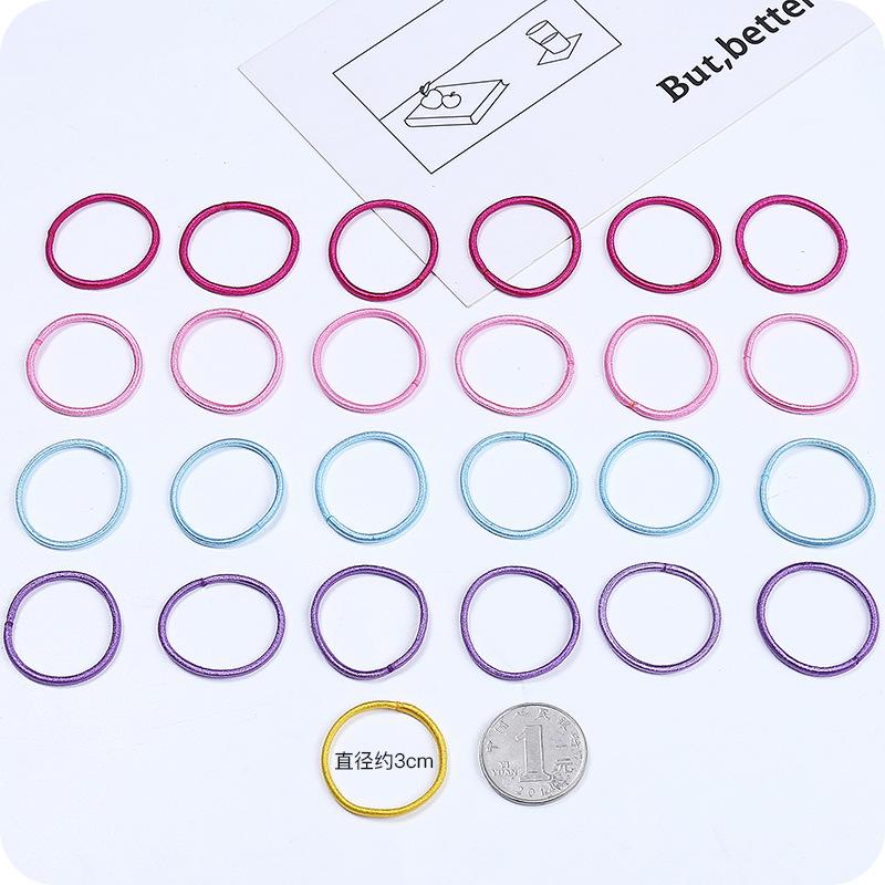 Spring sweet children's jewelry candy color tie hair rubber band girls do not hurt hair cute colored hair band