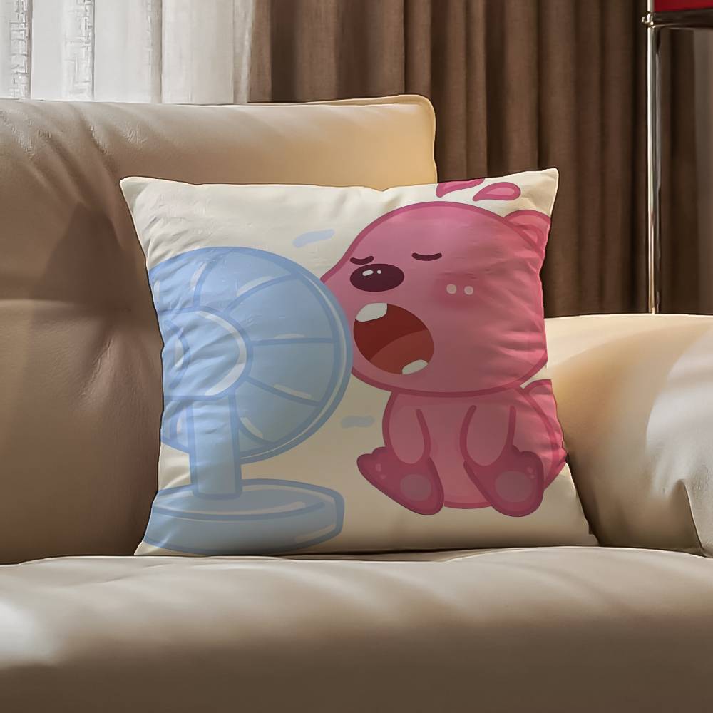 Custom Zanmang Loopy Throw Pillow Case Anti-Dustmite Pillowcase Invisible Zipper Silky Short Plush Sofa Cushion Cover