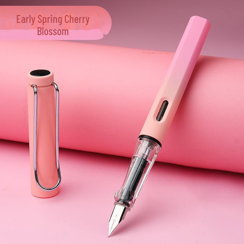 Zhengzi Student Fountain Pen - Iridium Gold 0.5mm Nib, 0.38mm Replaceable Ink Capsule, Steel Construction
