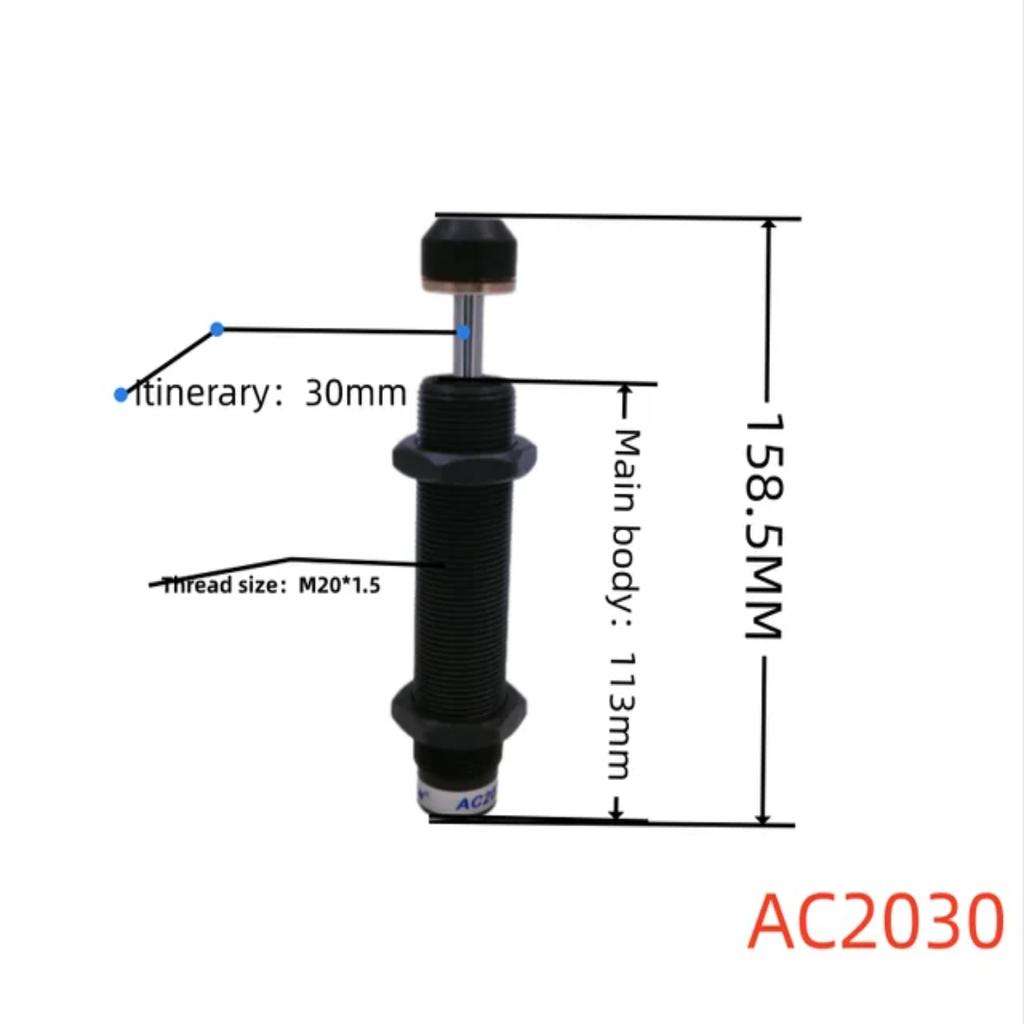 AC Series Shock Absorbers Pneumatic Oil Hydraulic Buffers  a Range of Damper Models AC1420 1425 2016 2020 2025 2050 2025 2030