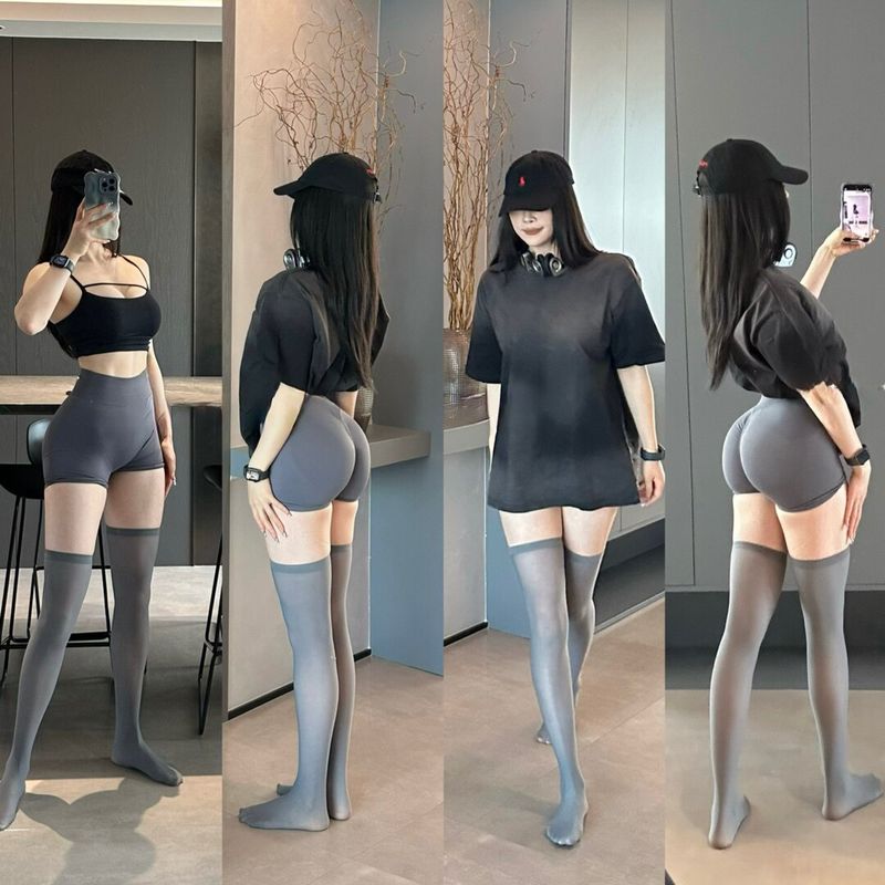 Yoga Shorts High Waist Hip Lift Running Training Peach