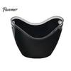 Party Ice Bucket Double Layer Bucket, Long-Lasting Cold Preservation, with Black Handles Drink for Beverage Cocktail Bar Parties Handle