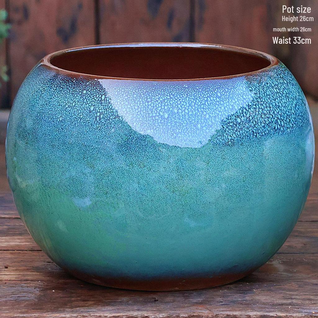 Large Handmade Ceramic Pottery Planter for Courtyard Landscaping - Ideal for Tall Orchids and Bougainvillea